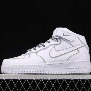 Athlete Nike Air Force 1 07 Mid White Silver Refletion 369733 809 1 300x300