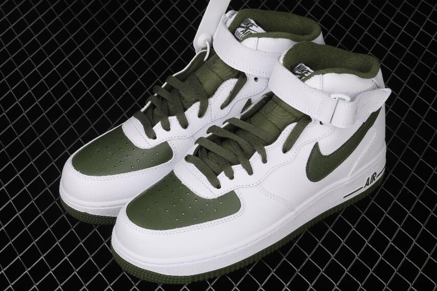 Latest Nike Air Force 1 Mid Retro White Dark Green 554724-088 – New ...