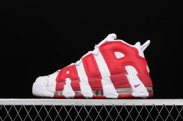 Men and Women Nike Air More Uptempo White Gry Red 414962 100 1 600x397