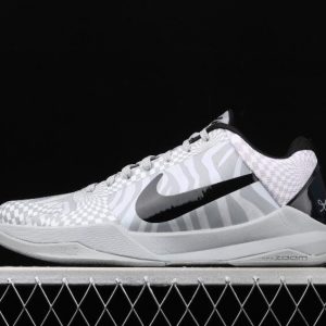 New Cheap Nike Kobe V Protro Wolf Grey Black White 1 300x300