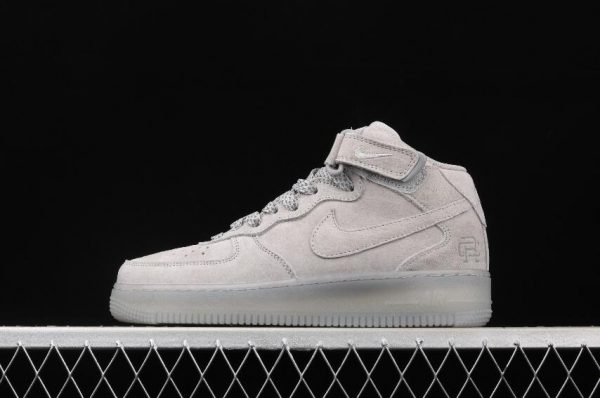 New Reigning Champ x Nike Air Force 107 Mid Grey White 1 600x398