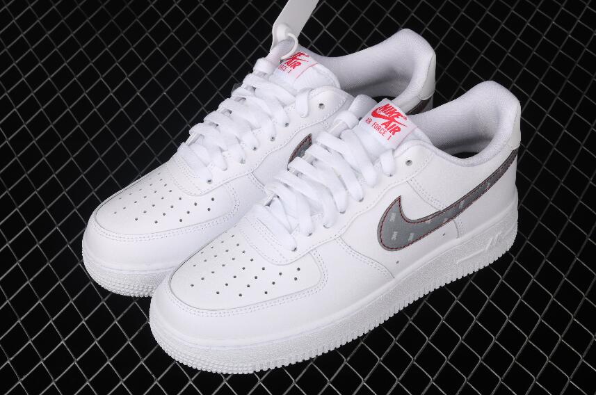 New Nike Air Force 1 x 3M CT2296-100 White Logo Reflective White Shoes ...