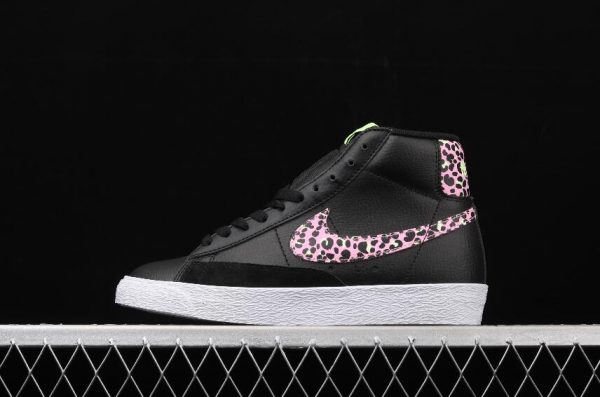 Nike Blazer Mid GS DA4674 001 Black Pink Rise Barely Volt Sneakers 1 600x397
