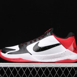 Nike Kobe V Protro 386429 100 White Black Red Men Shoes 1 300x300