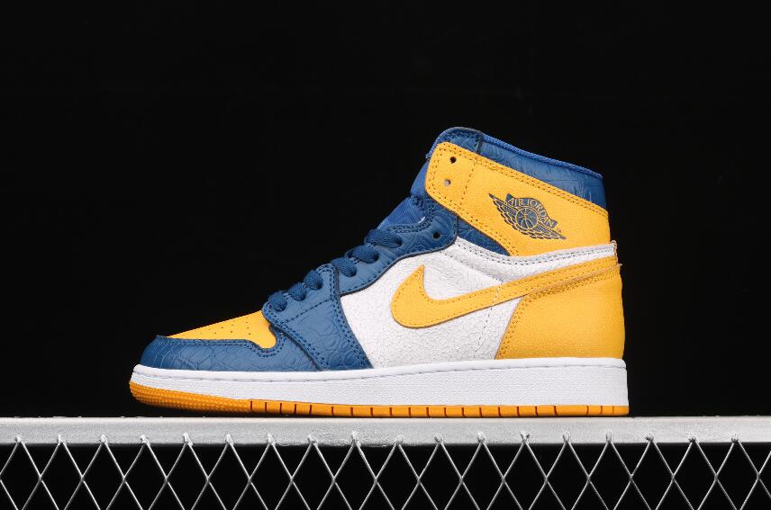 yellow and blue air jordans