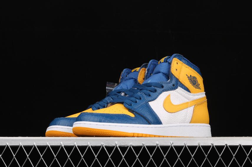 blue and yellow new jordans