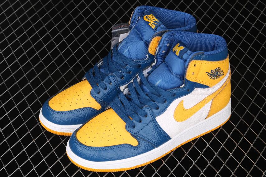 new yellow and blue jordans