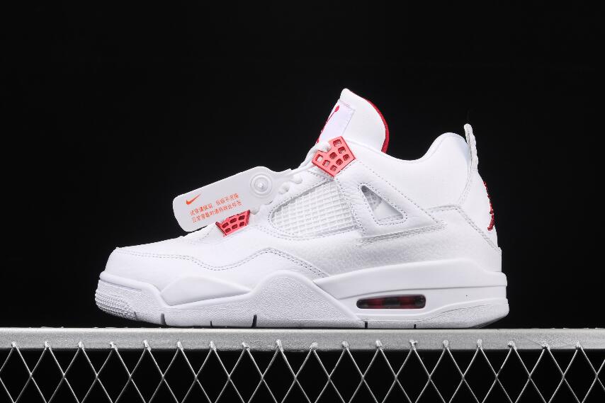 jordan 4 white and red