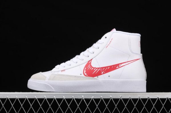 Buy Nike Blazer Mid QS HH CW7580 100 White Red Hook Shoes 1 600x398