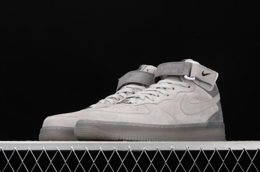 Hot Reigning Champ x Nike Air Force 1’07 Mid Gray Black 807618-200 ...