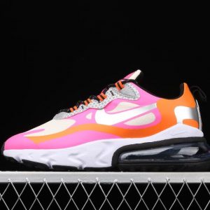 Latest Drop Nike Air Max 270 React Pink Grey Orange Shoes CT1834 100 1 300x300