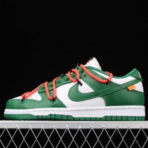 Washed Drop Nike Dunk Low LTHR OW White Pine Green Shoes CT0856 100 1 300x300