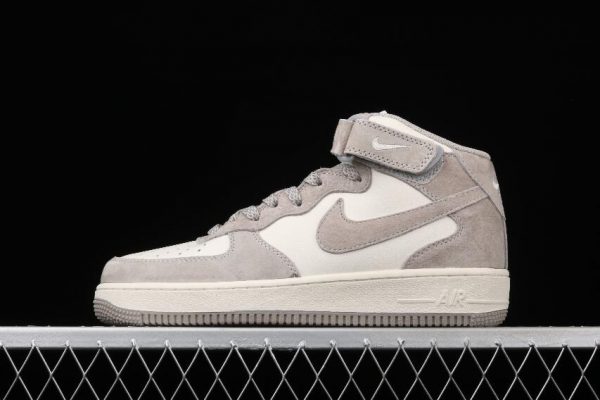 New Drop Nike Air Force 1 07 Mid Beige In Grey Men Shoes CQ3866 015 1 600x400