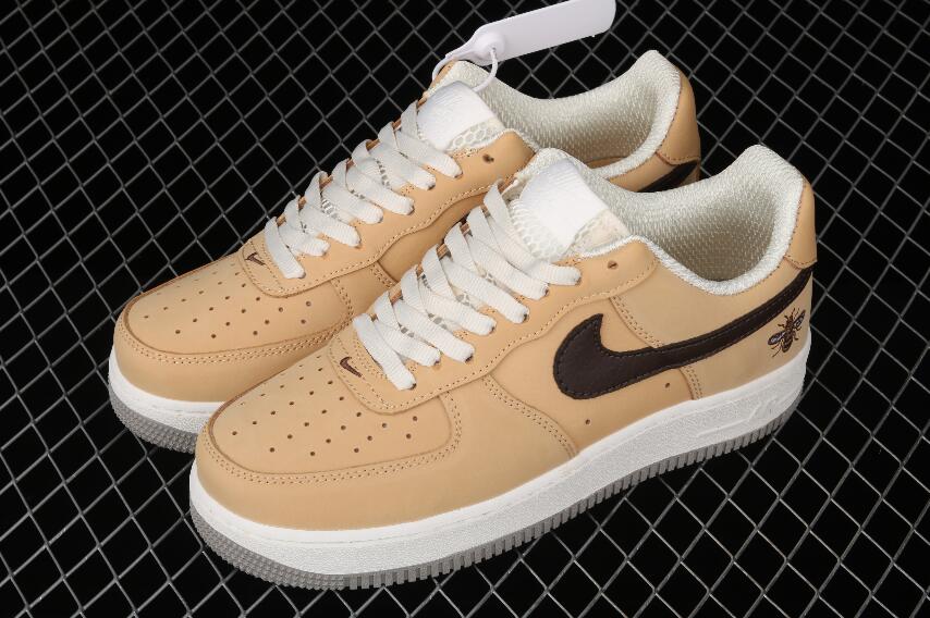 New Drop Nike Air Force 1 PRM Manchester Bee Sesame Baroque Brown Sail ...