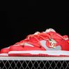 New Drop Nike Shoes Dunk Low LTHR OW Light Grey Red CT0856 600 2 100x100