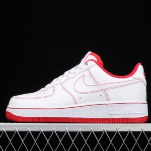 New Arrival Nike Air Force 1 07 White University Red CV1724 100 for Gilrs 1 300x300