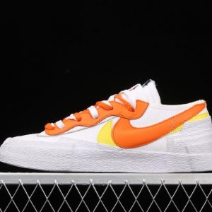 New Brand Nike Blazer Low Sacai White Yellow Magma Orange DD1877 100 Sneakers 1 300x300