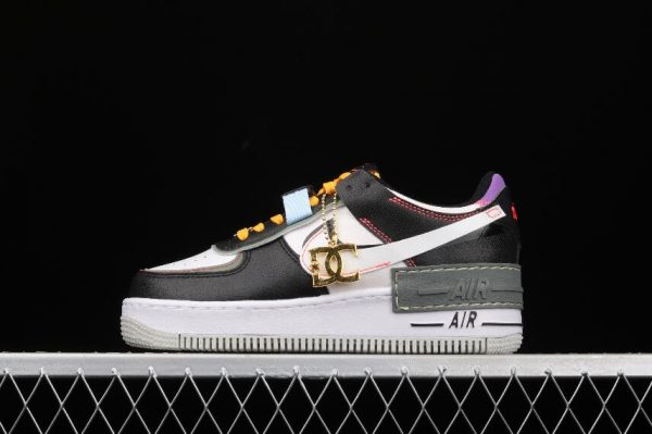 New Release Nike Air Force 1 Shadow Black White Spiral Sage DC2542 001 1 600x399