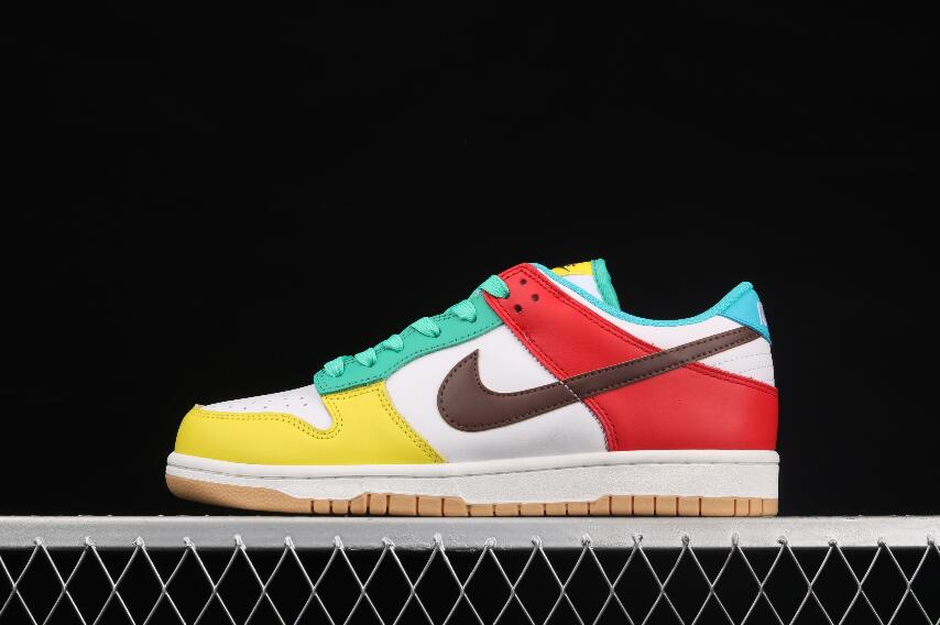 Hot Sale Nike Dunk Low SE Free 99 White LT Chocolate Roma Green DH0952 100 Shoes 1