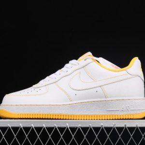 Latest Drop Nike Air Force 1 07 White Yellow CV1724 100 Shoes 1 300x300