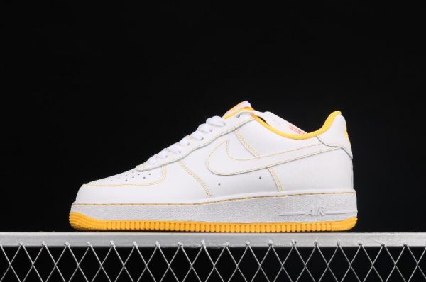 Latest Drop Nike Air Force 1 07 White Yellow CV1724 100 Shoes 1 600x398