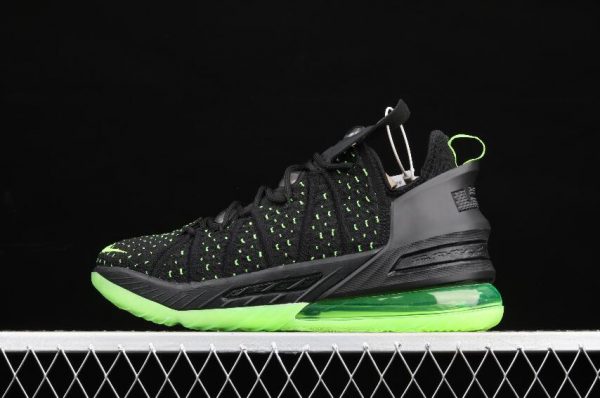New Drop Nike Lebron XVIII EP Black Fluorescent Green CQ9284 005 Sneakers 1 600x398