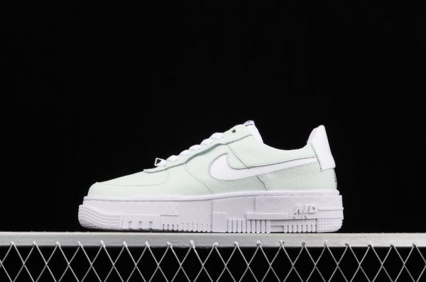 Girls Shoes WMNS Nike Air Force 1 Pixel White Green White CK6649 004 Online Sale 1 600x398