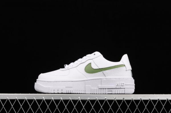 Latest WMNS Nike Air Force 1 Pixel White Green CK6649 005 Girls Shoes 1 600x397