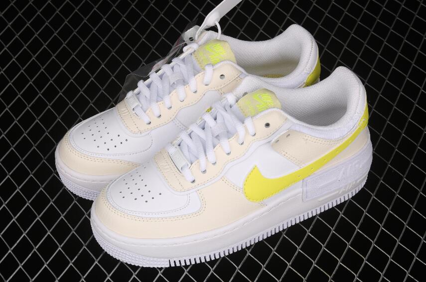 Men Women Nike Air Force 1 Pixel Beige White Yellow Pendant DJ5197-100 ...