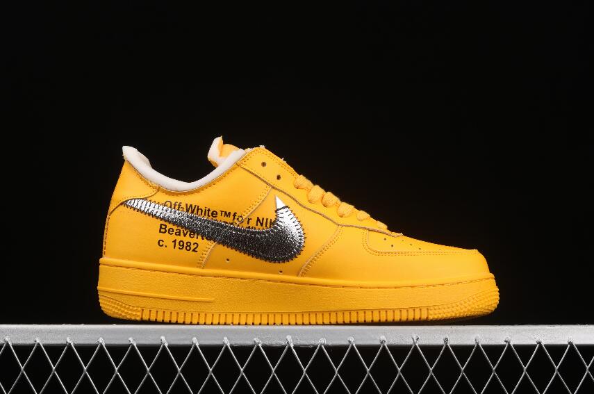 Top Sell Nike Air Force 1 07 OW University Gold DD1876-700 Sneakers ...