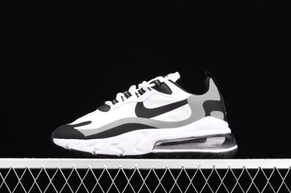 Latest Nike Air Max 270 React White Black MTLC Pewter CT1264 101 Outlets 1 600x398