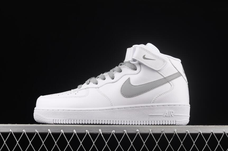 Nike Air Force 1’07 Mid 366731-606 White Silver Reflective Light – New ...